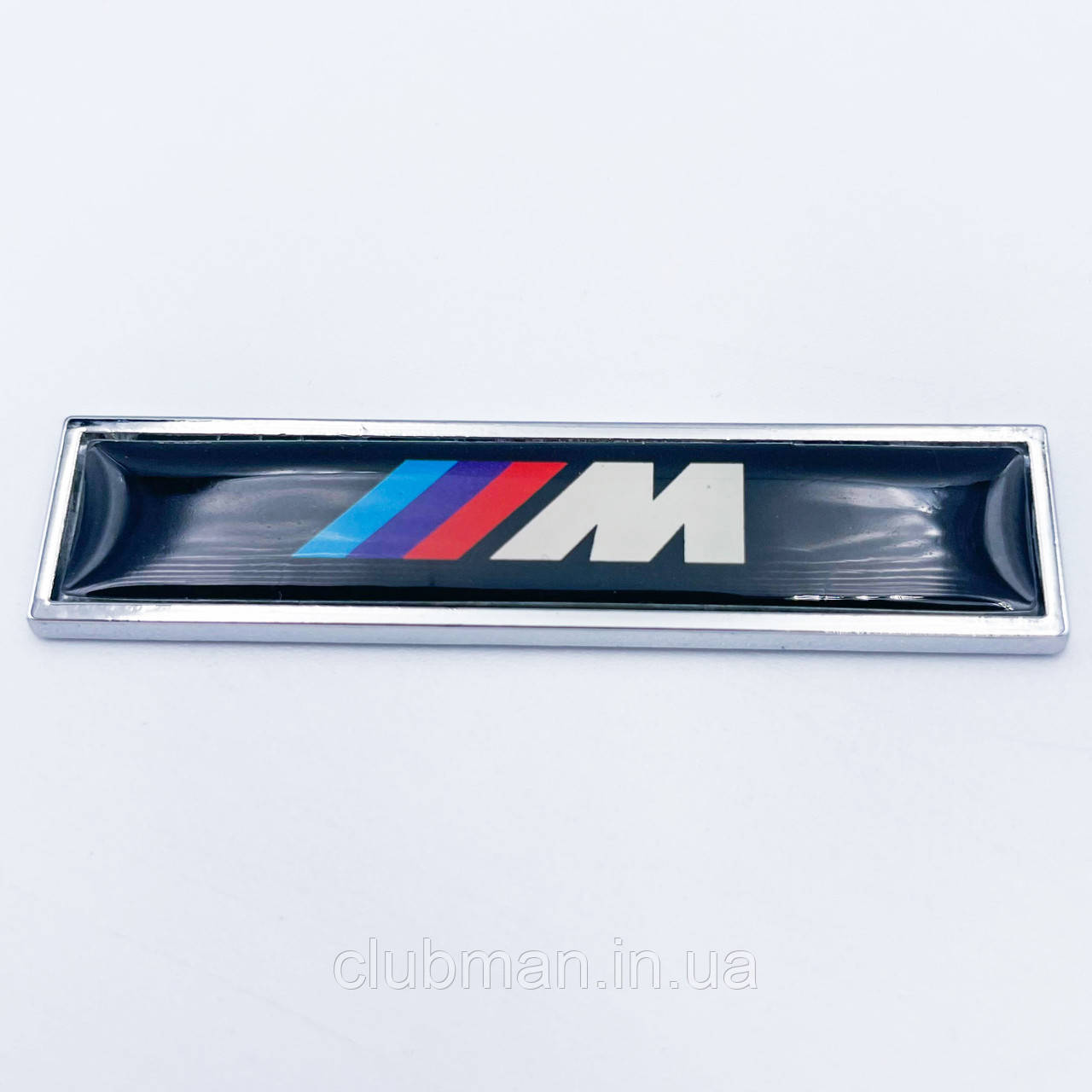 Металевий шильдик емблема BMW (БМВ) M Performance - M-Color Black 56x12 mm