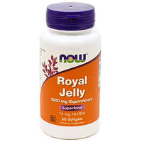 Натуральная добавка для иммунитета NOW Foods Royal Jelly 1000 mg 60 Softgels UT, код: 7518551