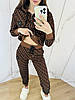 Жіночий спортивний костюм Christian Dior коричневий  (Діор трикотаж двунитка Туреччина), фото 5