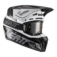 МОТОШЛЕМ ЭНДУРО LEATT MOTO 8.5 V22 - BLACK/WHITE (+ОЧКИ VELOCITY 5.5)