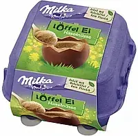 Шоколадные яйца с ореховым кремом Milka Loffel Ei Haselnusse 4шт 128 гр. Германия