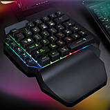 Ігрова міні клавіатура провідна підсвічуванням геймерський кейпад для ігор Gamwing K12X RGB Keypad для однієї руки, фото 6