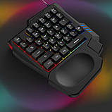 Ігрова міні клавіатура провідна підсвічуванням геймерський кейпад для ігор Gamwing K13 RGB Keypad для однієї руки, фото 3