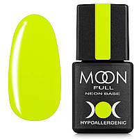 Неоновая база Moon Full Neon Rubber Base 01 (светло-салатовая), 8ml