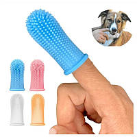 Зубная щетка для домашних животных, силиконовые щетинки для чистки зубов