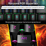 Ігрова міні клавіатура провідна підсвічуванням геймерський кейпад для ігор K9 RGB Keypad для однієї руки одноручна, фото 8