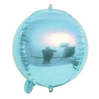 Куля фольгована сфера 3D блакитна 10" (Китай)