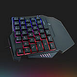 Ігрова міні клавіатура провідна підсвічуванням геймерський кейпад для ігор Gamwing G7 RGB Keypad для однієї руки, фото 4