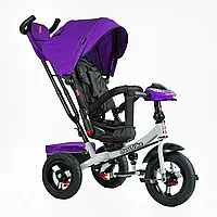 Детский велосипед трехколесный с родительской ручкой Best Trike 6088F-810-25. Цвет фиолетовый