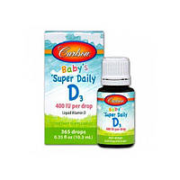 Витамин D Carlson Labs Kid's Super Daily D3 400 IU 10,3 ml MY, код: 7517591