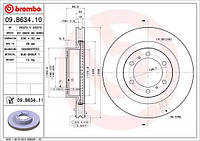 Диск тормозной LAND CRUISER 150 3.0D-4D 2010-,4.0 V6 VVT-I 2010-передн. (BREMBO)