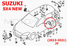 Задня тяга датчика коректора світла фар Suzuki SX4 ОРИГІНАЛ 3864080J10, тяжка рівня положення кузова (AFS), фото 5