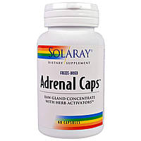 Здоров'я надниркових залоз Adrenal Caps Solaray 60 капсул (19900) MY, код: 1535588