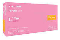 Перчатки нитриловые Mercator Medical Nitrylex Pink XS Розовые 100 шт (00-00000042) KP, код: 8246360