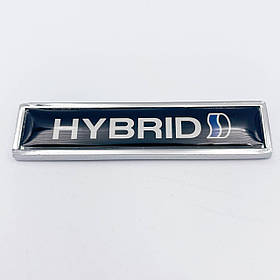 Металевий шильдик емблема HYBRID (Гібрід) - Black 56x12 mm