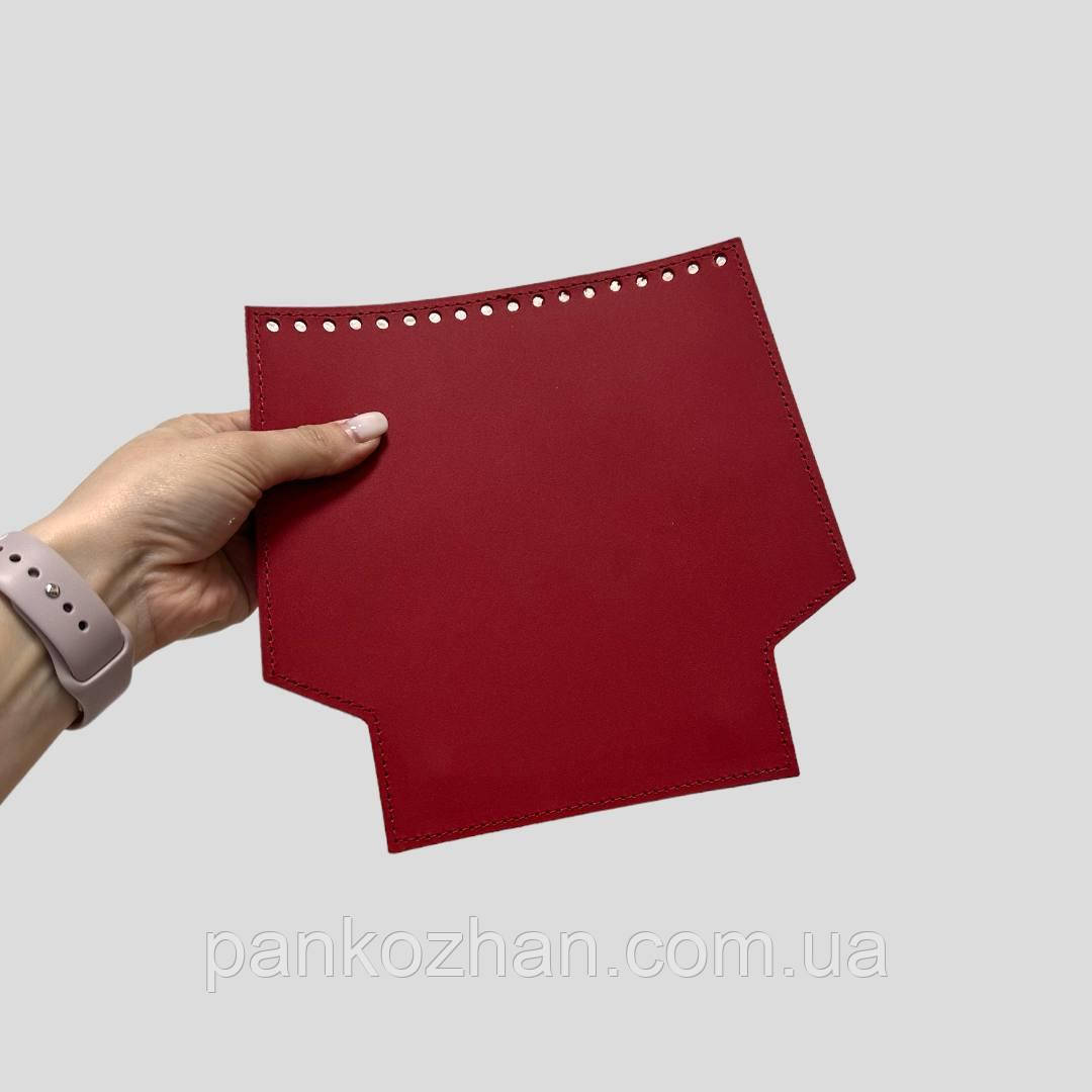 Клапан для сумки трапеція натуральна шкіра, 23х21.5см, фото 1