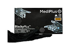 Рукавиці нітрилові MediPlus BlackyPlus XS Чорні 100 шт (00-00000124) SC, код: 8246444