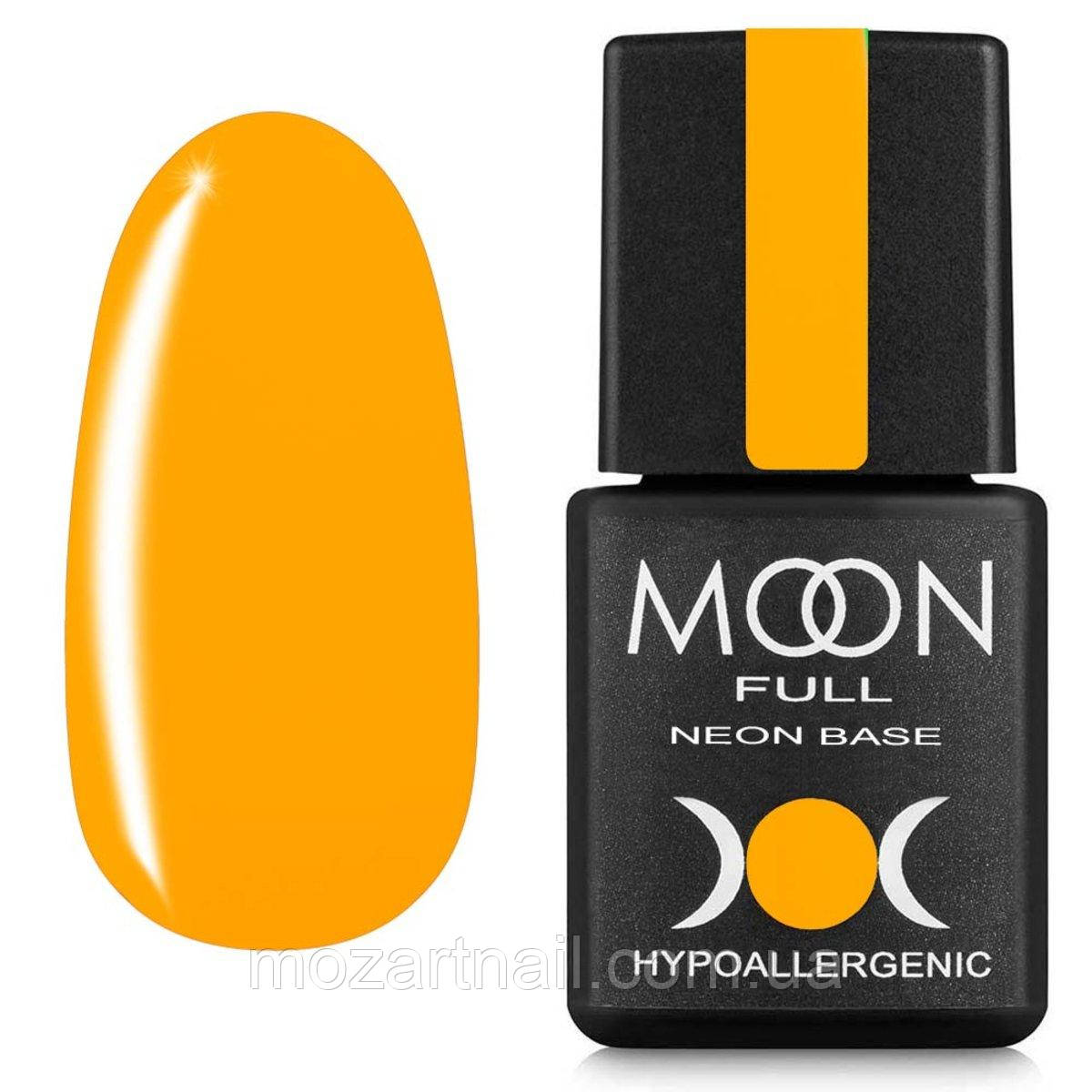 Неонова база Moon Full Neon Rubber Base 04 (яскраво помаранчева), 8ml