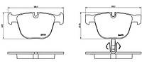 Колодки тормозные дисковые BMW 5(F07) 3.0 4.4 2010-,7(F01-04) 3.0-6.0 08- задн. ( BREMBO)