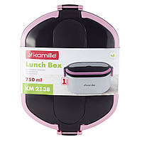 Эргономичный и компактный контейнер pink 750мл KL226265 Kamille MP, код: 8395061