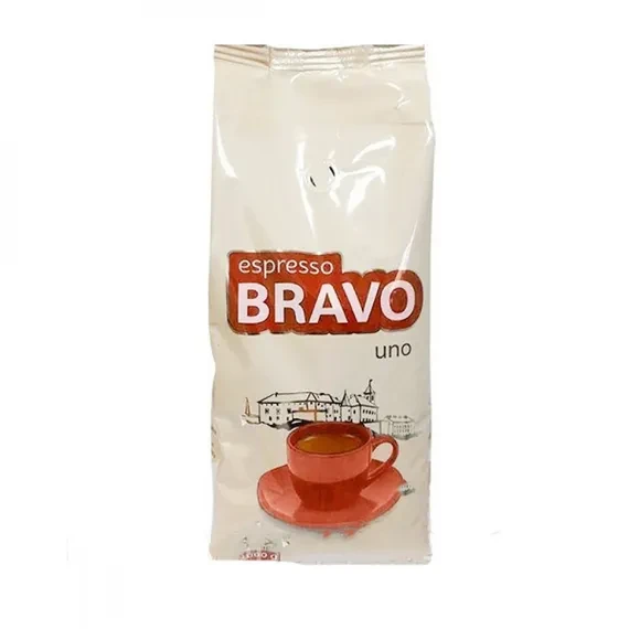 Кава в зернах Bravo UNO, 1 кг, червона робуста Південної Америки та Африки, фото 1