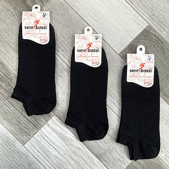 Шкарпетки жіночі сітка бавовна ультракороткі ВженеBOSSі, розмір 23-25, чорні, 012126