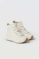 Кеды Zara Chunky-sole High-top кремовый/бежевый