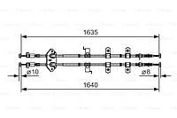 Трос ручного тормоза, BOSCH (1987482054)