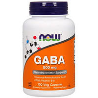 Аминокомплекс NOW Foods GABA 500 mg 100 Veg Caps UN, код: 7518356