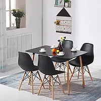 Обідній стіл та стільці 4шт Fregat Milano Комплект-кухонний (Меблі для кухні стіл та стілець) Кухонні меблі