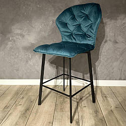 Барні стільці з оббивкою на замовлення Marsel велюр тканина екошкіри без поворотного механізму на металевих ніжках