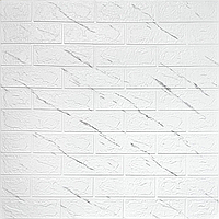 Самоклеящаяся декоративная 3D панель "Белый мрамор" 770х700х3мм