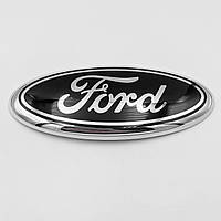 Эмблема с логотипом FORD (Форд) Black Чёрная 142x58 mm