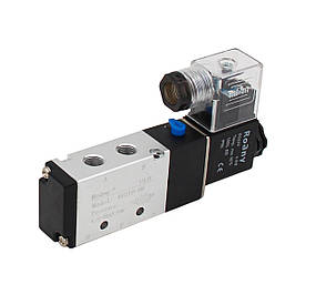 Пневморозподільник електромагнітний 4V210-06 5/2 DC24V, соленоїдний клапан для повітря