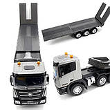 Трейлер на радіокеруванні з причепом автовоз Акумулятор звук світло Розмір 77 см, фото 6