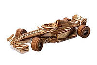 Механический 3D конструктор Veter Models Racer V3 Гоночный болид 223 деталей Коричневый PR, код: 7823804