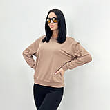 📌 Жіночий Світшот базовий, однотонний, без флісу | Худі з двонитки, великого розміру | Батник весна | Батал, фото 8