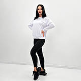 Жіночий базовий Світшот однотонний без флісу | Стильний Худі із двонитки | Модний Батник весна/осінь | Норма, фото 3
