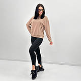 📌 Жіночий Світшот базовий, однотонний, без флісу | Худі з двонитки, великого розміру | Батник весна | Батал, фото 4