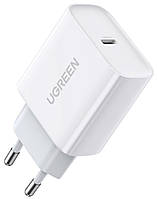 Сетевое зарядное устройство Ugreen CD137 Type-C PD 20 W Charger White (6718804) UN, код: 7697449