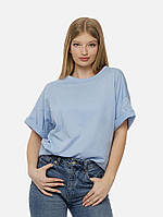 Женская футболка оверсайз M голубой Yuki ЦБ-00210725 DH, код: 8422130