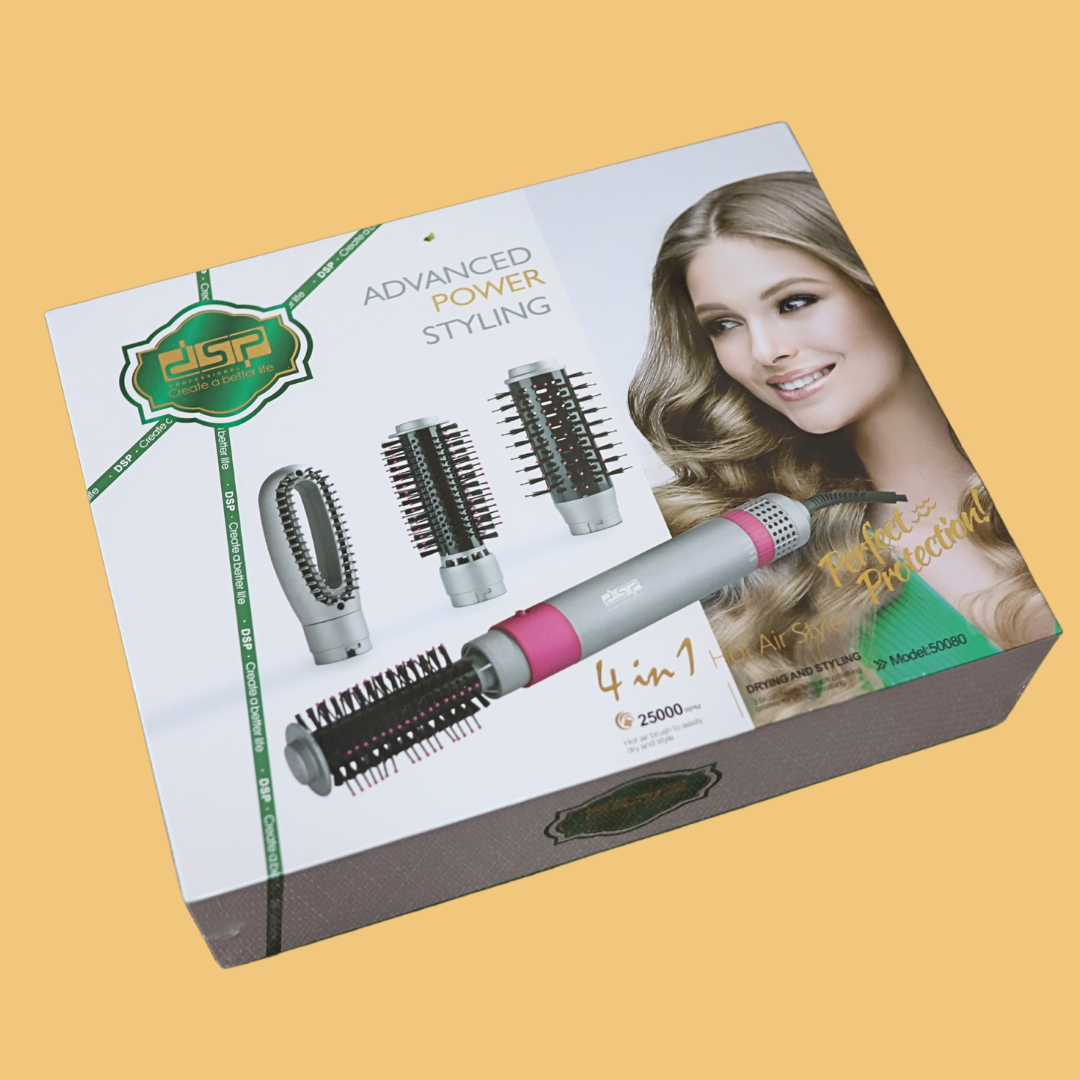 Компактний фен-щітка з регулюванням швидкості має потужність 800 Вт, що ідеально підходить для ефективного сушіння й укладання вол, фото 1