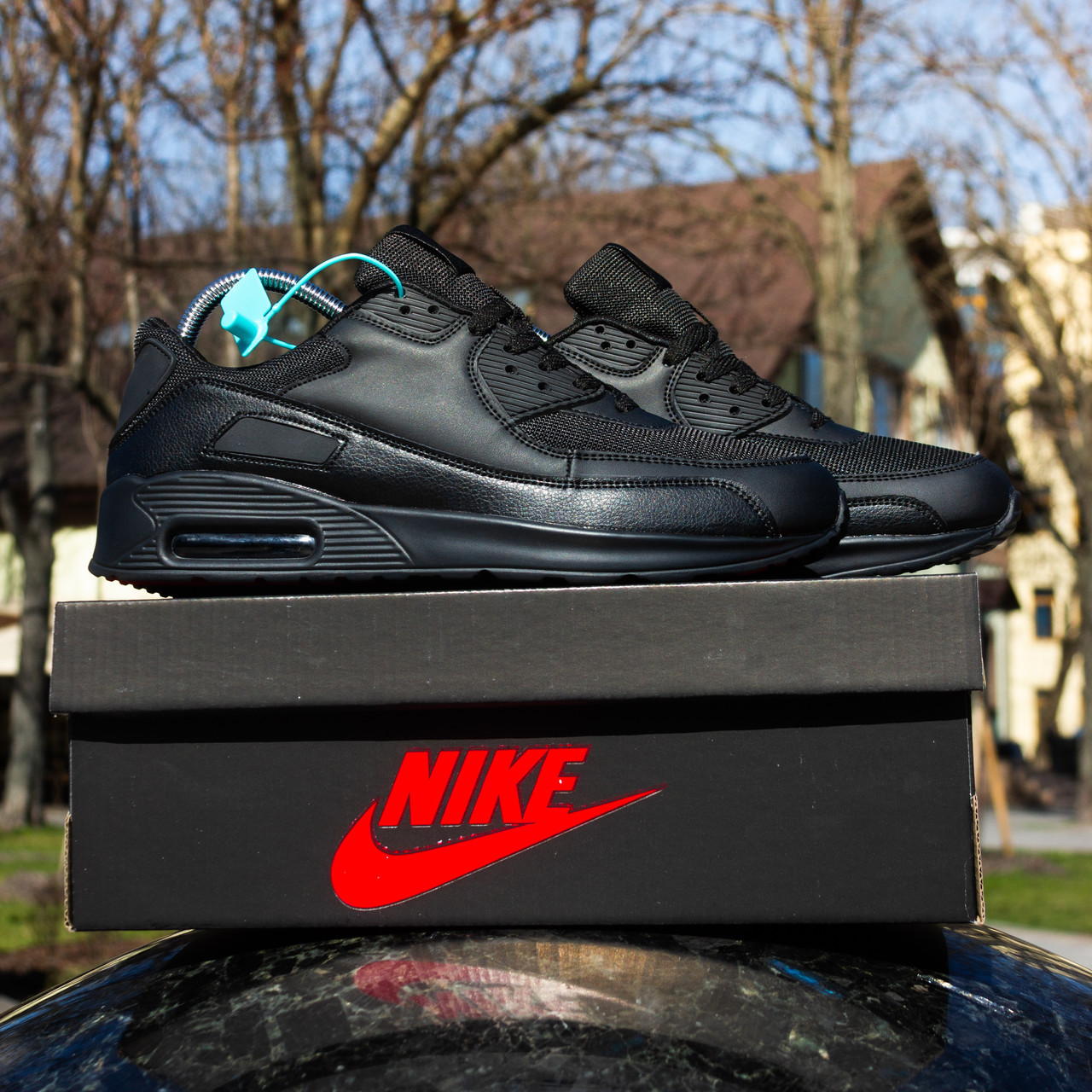 АКЦІЯ! Кросівки в сти-лі Nike Air Max 90 чорні