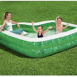 Басейн надувний сімейний Тропіки (231-231-51см, об'єм: 282л, сидіння, підсклянник) Bestway 54336, фото 2