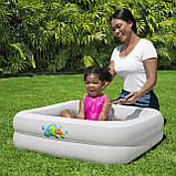 Басейн надувний дитячий квадратний (розміром 86х86х25см, об'єм: 57л) Bestway 51116, фото 2