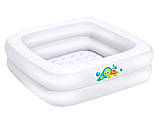 Басейн надувний дитячий квадратний (розміром 86х86х25см, об'єм: 57л) Bestway 51116, фото 6
