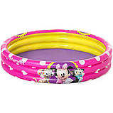 Басейн надувний дитячий Мінні Маус (3 кільця, 122-25см, об'єм: 167л) Bestway 91079, фото 3