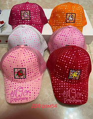 Котонова кепка для дівчаток (р-р: 54) D98 різні забарвлення.