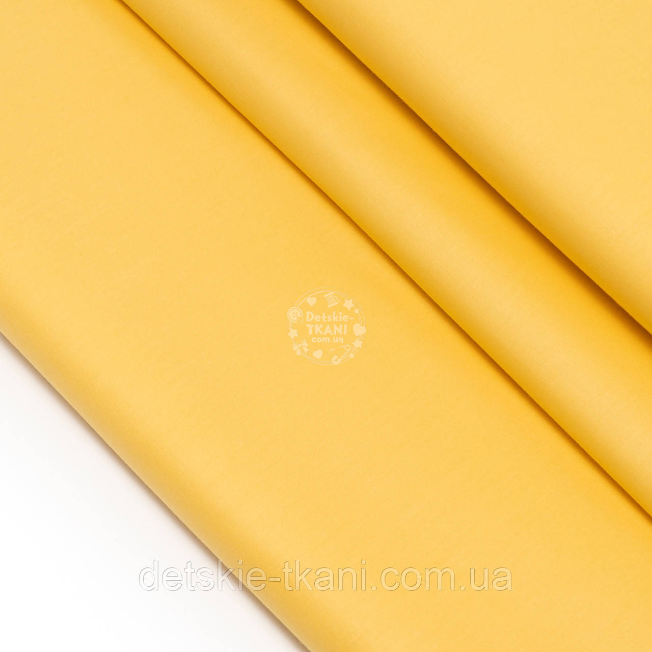 Сатин однотонний шириною 160 см, колір манго №5072с, фото 1