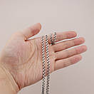 Чоловіча срібна цепочка Бісмарк плоский. Чорнений ланцюжок на шию срібло 925. Довжина 60 см, фото 3